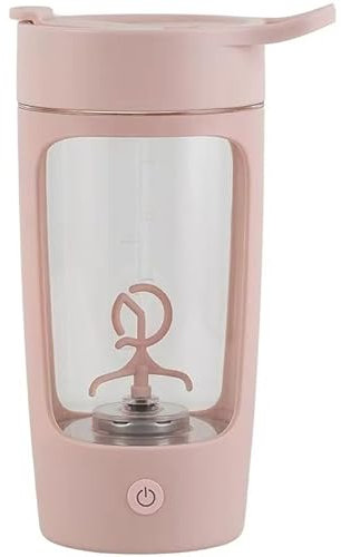 Borraccia da 650 ml, ricaricabile, grande capacità, senza BPA, miscelatore elettrico portatile, per mescolare l'acqua per agitatori da viaggio, per escursioni (colore rosa)