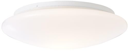 Lightbox Außen Wand- & Deckenlampe - 8 cm Höhe - Ø 28 cm - weiße Outdoor Deckenleuchte - spritzwassergeschützt - E27 Fassung - max. 20 W - ein Allronder - aus Metall/Kunststoff