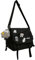 Inshere Aesthetic Crossbody Bag with Cute Pins and Ornament, Nylon Y2K Messenger Bag Japanese Kawaii Bag for Women Men Black