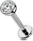 OUFER Body Piercing Threadless Labret Stud Piercing 6mm/8mm/10mm/12mm Lip Bars Titanium Helix Tragus Earring Piercing Jewellery 16G Push In Tragus Helix Lip Piercing Bars