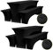 Zwei 3er-Set Elastische Biertischhussen,Schwarz Elastische Bierbankhusse und Tischdecken,50 cm Tischbreite,Wasserdicht Bierzeltgarnituren 220 x 50 x 70 cm, für Bankett Gartenmöbel Abdeckungen.