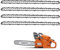 UPROZIL 4 Pack 16 Inch Chainsaw Chain for 16 Inch(40cm) Bar,Chainsaw Chain with 57 Drive Links & 3/8inch Pitch & .050inch Gauge fits for Titan, Black & Decker, Einhell, Ryobi, Oregon and More Chainsaw