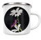 artboxONE Emaille Tasse Botanische Serie Blumen Weiß Lila von Wundertüte - Emaille Becher Natur