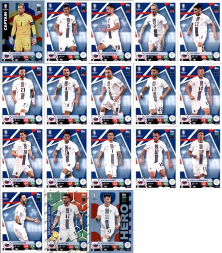 Bundle mit Match Attax UEFA Euro 2024 Germany - Mannschaftspaket + Exklusive Collect-it Hüllen (Slowenien)