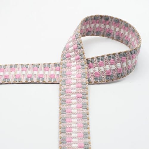 Die Stofftante Taschengurtband Gurtband für Taschen | 40 mm | Multicolor | Meterware (Rose-grau)