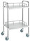VEVOR Labor-Rollwagen, 2-Regal-Rollwagen aus Edelstahl, Labor-Servierwagen mit Lenkrollen, Laborwagen Dentalwagen für Klinik, Labor, Krankenhaus, Salon, 385 x 548 x 865 mm
