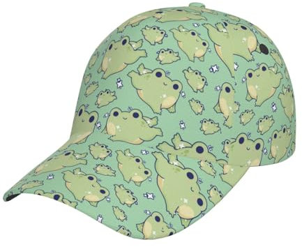 shgwehh Niedliche Frosch-Baseballkappe, amerikanischer grüner Frosch, Trucker-Mütze für Herren und Damen, Outdoor, verstellbare Snapback-Hüte, Frosch 17a88810, One size