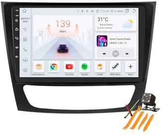 Autoradio Android 13.0 Navi 2 Din Stereo für B-ENZ E-Class W211 CLS W219 2001-2011 Sat GPS Navigation 9 Zoll DVD Multimedia Player FM BT Receiver mit Carplay 4G 5G WiFi DSP SWC,M6 pro3
