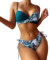 HIGOU Meerjungfrauenflosse Damen Swimming Suits Women bedrucktem Damen-Split-Badeanzug String Badeanzug Badeanzug GroßE Oberweite (Green, M)