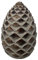 Dadeldo Living & Lifestyle Zapfen Deko Weihnachtsdeko Steingut Creme-braun 11x8cm