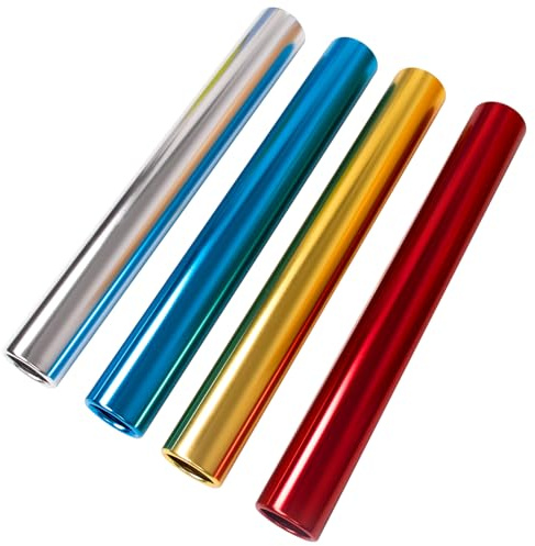 Supvision Aluminum Alloy Relay Batons for Track and Field 4 Piece Set Durable Lightweight for Sports Teams Suitable for Athletes Seeking High-Performance Equipment in Outdoor Activities