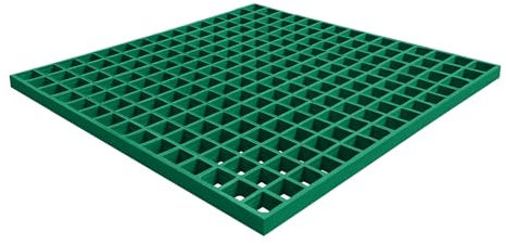 NATOTELA 615x615x38mm Glasfasergitter GFK Gitterrost grün Abflussrost mit MW: 38/38mm DIY Feuchtigkeitsbeständig GFRP Einlaufrost für Industrieparks wie Autowaschbecken Lager und Chemiewerke