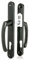 TSS UPVC Door Handles Set - Lever/Lever - 92mm PZ (Centres) - 215mm Screw to Screw - Backplate 245mm X 32mm - UPVC Door Handle - Replacement UPVC Door Handles - PVC Door Handle (Black)