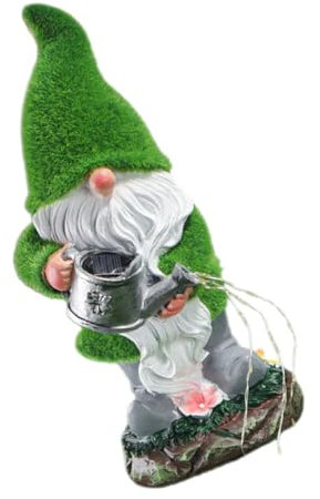 VOSAREA Lampe De Jardin Solaire Statue De Nain Décoratif pour Extérieur Éclairage De Jardin Ornement De Pelouse Décoration Créative pour Cour