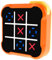 Toe Bolt Game 9 x 9 x 2.8 cm Fördern Sie Denken Schnelle Reaktionsfähigkeit Gedächtnis Elektronische Tragbare 3-in-1 Handheld Spielkonsole Toe Spiel 3-in-1 Puzzlespielkonsole (Orange)