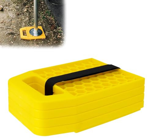 Cuscinetto Per Cric, Set Di 4 Piastre Di Supporto Grande Per Martinetto Stabilizzatore, Blocco Di Livellamento Per Camper, Piastre Supporto Per Caravan, Struttura Rinforzata Antiscivolo