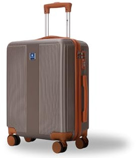 Int'x Koffer Reisekoffer Hartschalenkoffer Rollkoffer Handgepäck XHA253 Größe M Braun