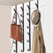 Over Door Hooks, 4 Pack 7-Hook Space-Saving Door Hanger for Clothes, Towels, Coats, Hats, No Drilling Over The Door Hanger for Bedroom, Bathroom, Wardrobe, Black
