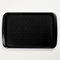 BuzzTrove Serving Trays | Durable Plastic Tea Tray & Dinner Tray | Trays for Eating on Lap, Food Serving & Snacks | Dishwasher Safe, Stackable| 12-Month Guarantee | STMBLK