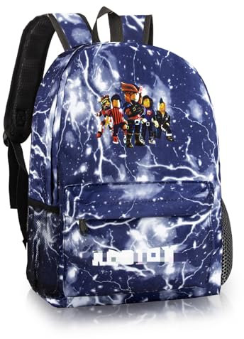yumcute Ro-blx Kinder Rucksack, Druck rucksack Jugendlichen, Rucksack Jungen 10 Jahre, kinder Schulrucksack Jungen, Große Kapazität Reiserucksäcke, Cartoon Anime Schultaschen für Kinder