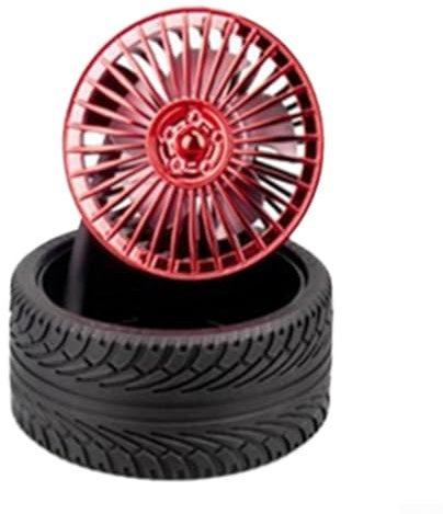 Retro Mini Fan, Portable USB Fans, Silent Cooling Fans, With Creative Retro Wheel Shape, For Working,Studying,Relaxing (9.5 * 9.5 * 4.5CM) (Red)