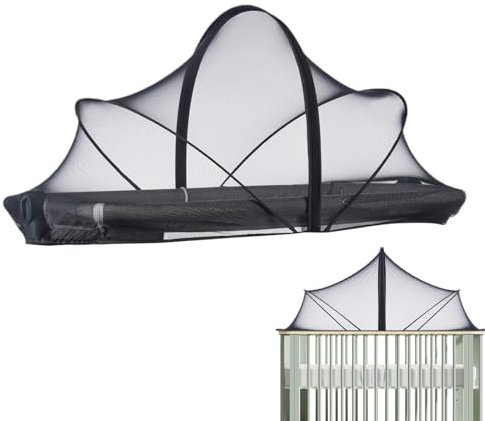 Moustiquaire pour Bébé Lit Berceau, Housse De Filet De Poussette, Filet De Voyage Léger pour Lit Parapluie, Maille Respirante Et Pliable pour Poussette, Parc, Cododo