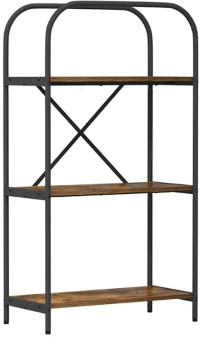vidaXL Modern Bookcase with Freestanding Shelves for the Living Room, Wooden Rectangular Shelf, Decoration, Display, Book Organizer for Home Library