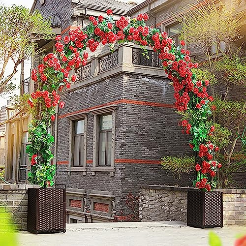 Pérgola de metal de hierro forjado para plantas trepadoras y vides, árbol de rosas decorativo al aire libre para bodas, estructura de soporte de jardín duradera.