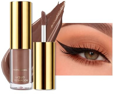 Jutqut Braun Flüssiger Lidschatten, Matte Velvet Liquid Eyeshadow, #06 | Langanhaltender & Wasserfester Formel, Langlebig Wischfest, Hochpigmentierte, Leichte Anwendung, Smooth, Knitterfreie