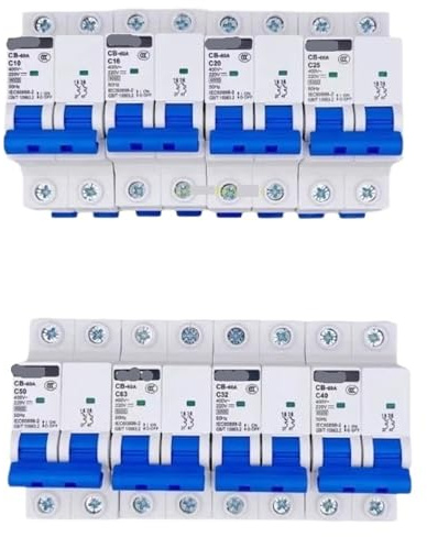Disjoncteur bipolaire CB-60A 1A 2A 3A 4A 6A 32A 40A 110V 220V 36V 48V(3A)