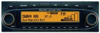 Becker Grand Prix 7990 Auto Radio (Reproductor de CD/MP3, sintonizador FM/Am, Bluetooth) Amarillo