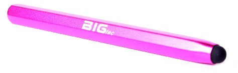 BIGtec Eingabestift Stift Alu Pen pink Touch Pen Zeichenstift für Apple iPhone iPad iPod HTC Acer Samsung Galaxy Nokia Grafiktablett Tablet PC kompatibel mit Allen gängigen Tablett PC, Smatphone