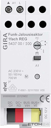 Gira 543700 Funk Jalousieaktor REG 1 Fach eNet