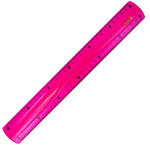 Brunnen 104973026 Lineal (für Schule und Büro Colour Code, 30 cm, mit Griffmulde, für Links- und Rechthänder) pink