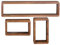 Wohnling Design Wandregal 3er Set BOHA Massiv Holzregale Sheesham Landhausstil, Rustikales Wandregal-Set Holz, Hängeregal Viereckig Echtholz, Wand-Regale, Hängend Würfel, Regal Wandkästen Eckig