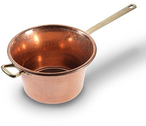 Paiolo da polenta in rame con manico ottone diam. 23 cm