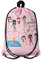 Aminata Kids Kinder Turnbeutel Mädchen mit Tänzerin-Motiv | hochwertiger großer Ballett Sportbeutel Kindergarten und Schule | wasserabweisend reflektierend rosa