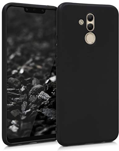 kwmobile Hülle kompatibel mit Huawei Mate 20 Lite Hülle - weiches TPU Silikon Case - Cover geeignet für kabelloses Laden - Schwarz matt