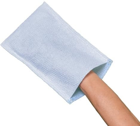 MEDICAL SUD PROFESSIONAL Lot de 100 poignées jetables imperméables pour le nettoyage et l'hygiène des patients alités, fabriquées en Italie