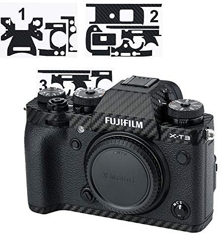 KIWIFOTOS Anti-Scratch Camera Skin Sticker for Fujifilm X-T3 Body Wrap Protective Film - 3M Stickers DSLR Camera Body Cover Protector, Carbon Fiber Decals