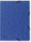 Exacompta 55402E Eckspannmappe Colorspan Karton 355 g/m², 24 x 32cm, für DIN A4, Gummizug, 3 Klappen, 1 Stück, Blau
