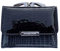 Damen-Geldbörse-Mini-Kroko-Design und Bügel-Kleinfach 9,5x8x2,5 cm 5-Black