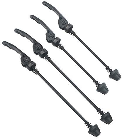 Unxuey 2 Pairs Black Bike Quick Release Axle Bicycle Wheel Hub Front and Rear Skewers Clip Bolt Lever for Road Mountain Bicycle MTB