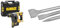 DEWALT - Perforateur SDS-PLUS Brushless 2J XR 18V - Cap. de perçage max. béton/métal/bois 24/13/26mm - Vitesse 0-1100tr/min & Jeu de 3 Burins SDS-PLUS - 2 Burins Plats et 1 Burins Pointu - 25 cm