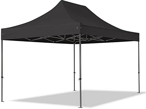 TOOLPORT Faltzelt Partyzelt 3x4,5m - ohne Seitenteile Premium Dach Faltpavillon FEUERSICHER Pavillon schwarz