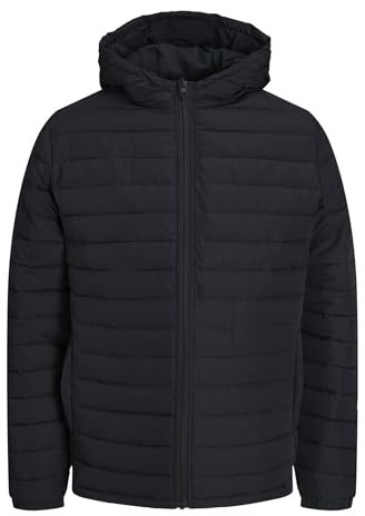 JACK & JONES Jjerecycle Raw Puffer Hood Noos Doudoune, Noir, M Homme