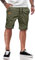 JMIERR Kurze Hosen Herren Shorts Herren Sommer Chino Baumwolle Elastische Taille mit Taschen Grün L