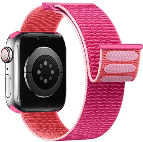 Yoohoo Nylon Armband Kompatibel mit Apple Watch Armband 40mm 41mm 42mm 38mm 46mm 44mm 45mm 49mm, Verstellbare Sport Armband für iWatch SE Ultra Ultra2 Series 10 9 8 7 6 5 4 3 2 1 Damen/Herren