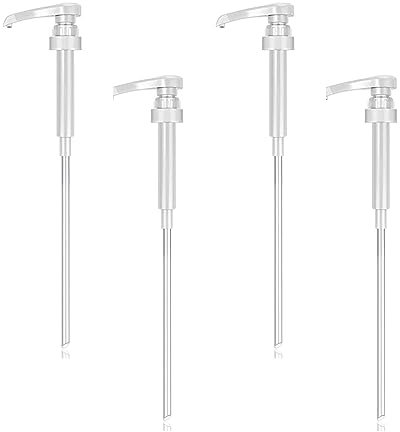 Redodo Packung mit 4 Dosierpumpen-Sirupspender, Caramel sirup für kaffee, Kaffeesirup, wiederverwendbarer Pumpenaufsatz, Dosierpumpe für 750 ml Flaschen für Zuhause, Küchen und Cafés.