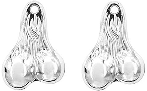 Jiklophg 2Pcs 55X38Mm Metal Hanging Balls Truck Nuts Simulation Parts For 1/8 1/10 1/12 RC Car Axial SCX10 TRX4.3